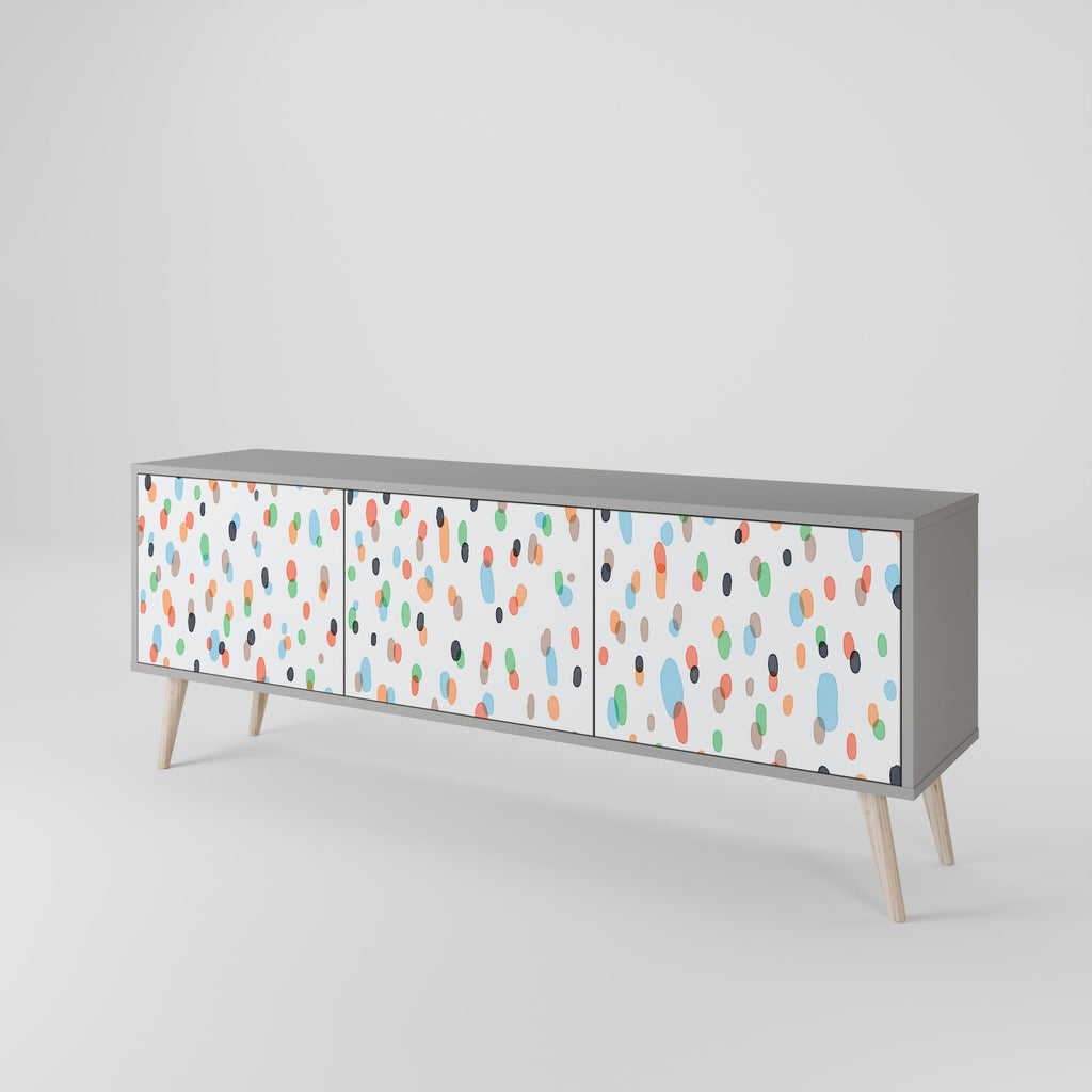 ENERGETIC SPOTS Móvel de TV com 3 Portas em Acabamento Cinzento