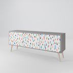 ENERGETIC SPOTS Móvel de TV com 3 Portas em Acabamento Cinzento