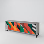 MAKESHIFT ARTISTRY Móvel de TV com 3 Portas em Acabamento Cinzento