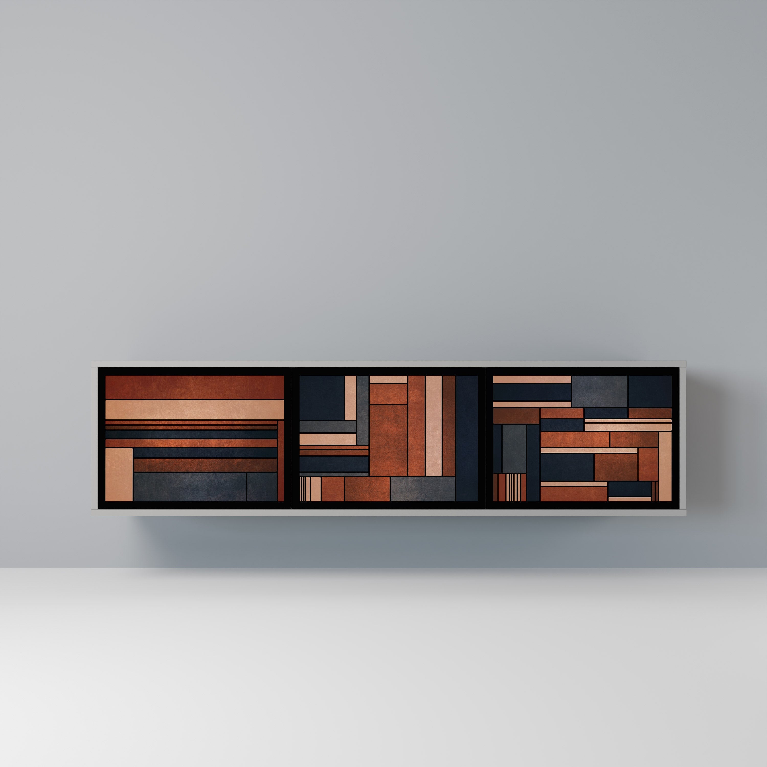 INTREPID FORMATION Móvel de TV com 3 Portas em Acabamento Cinzento