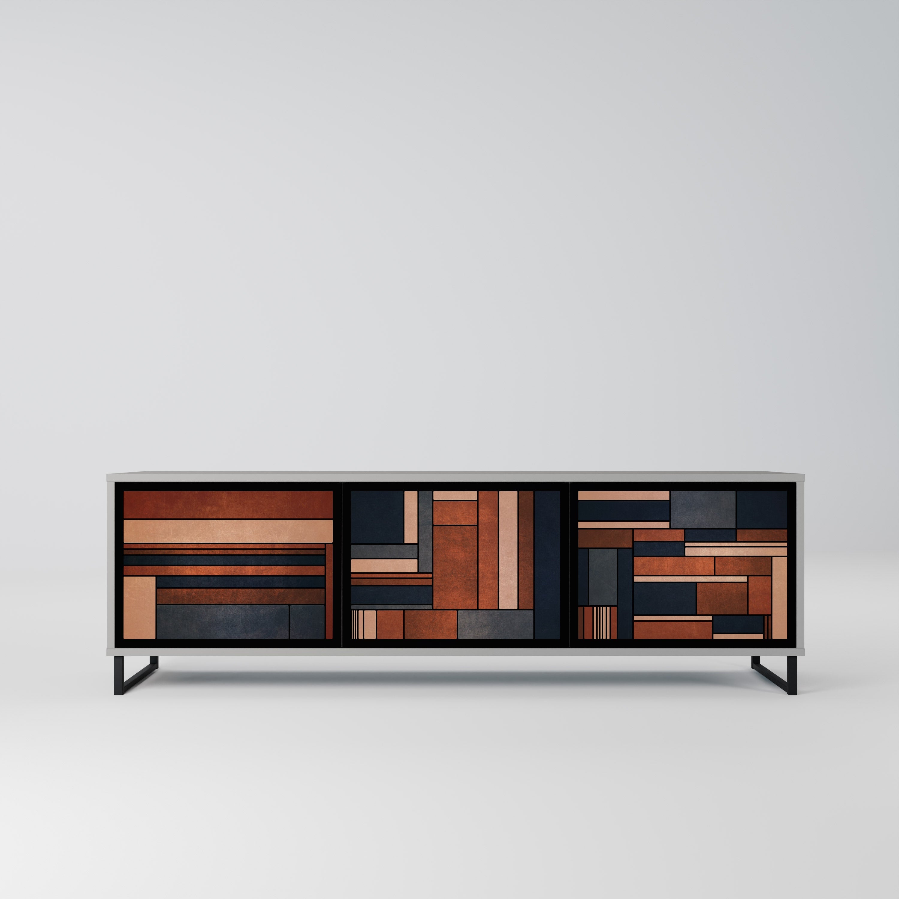 INTREPID FORMATION Móvel de TV com 3 Portas em Acabamento Cinzento