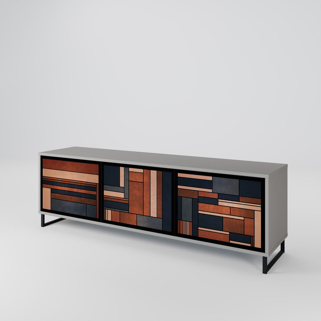 INTREPID FORMATION Móvel de TV com 3 Portas em Acabamento Cinzento