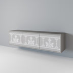 THAI GRAY Móvel de TV com 3 Portas em Acabamento Cinzento