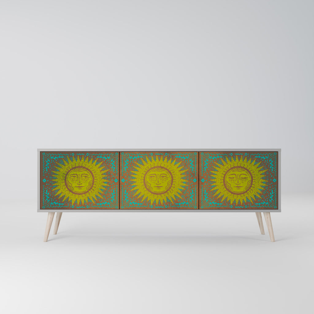 SUNSHINE EULOGY Móvel de TV com 3 Portas em Acabamento Cinzento