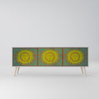 SUNSHINE EULOGY Móvel de TV com 3 Portas em Acabamento Cinzento