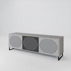 POLYGON ILLUSION Móvel de TV com 3 Portas em Acabamento Cinzento