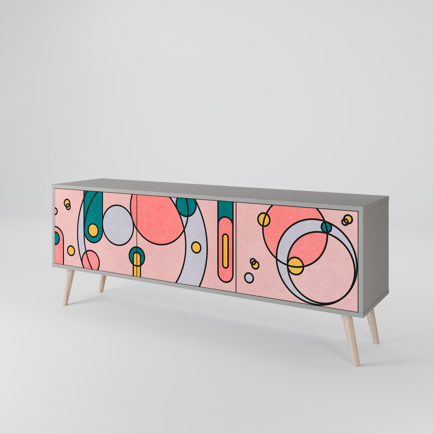 GOSSAMER ECHOES 3-Door TV Cabinet