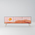 LUMINOUS SUNLIGHT 3-Door TV Stand in Grey Finish