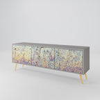 MOSAIC OF COLORS Móvel de TV com 3 Portas em Acabamento Cinzento