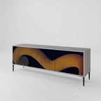 HOLLOW TIME Móvel de TV com 3 Portas em Acabamento Cinzento