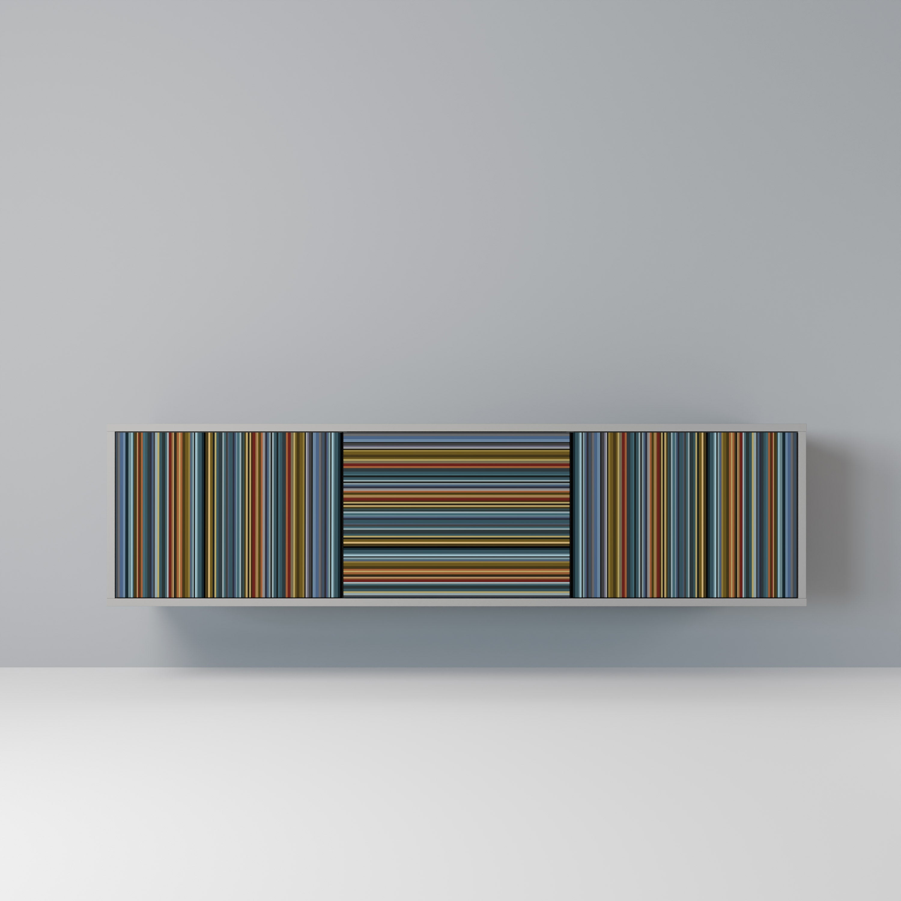 LINEOUT SPECTRUM Móvel de TV com 3 Portas em Acabamento Cinzento