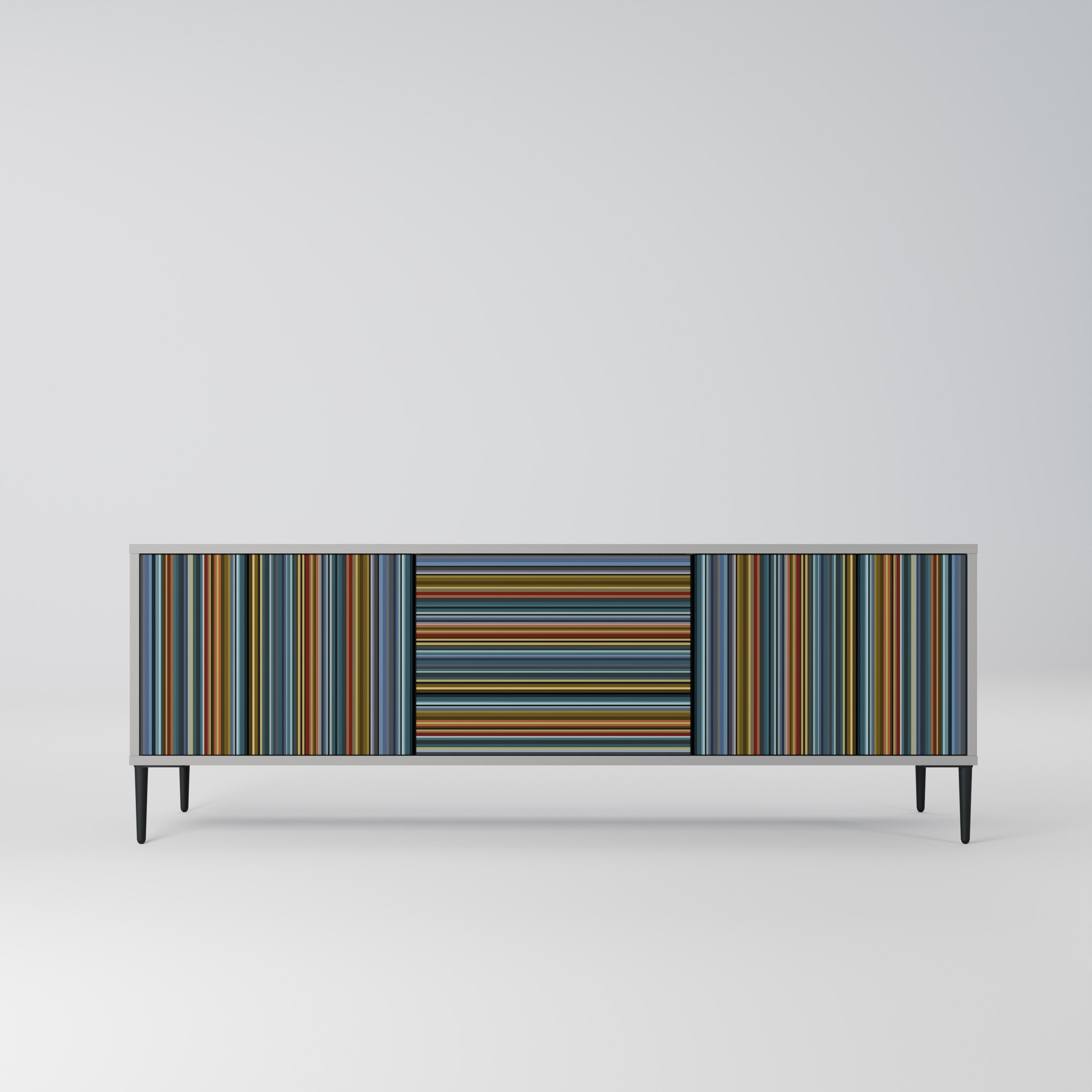 LINEOUT SPECTRUM Móvel de TV com 3 Portas em Acabamento Cinzento