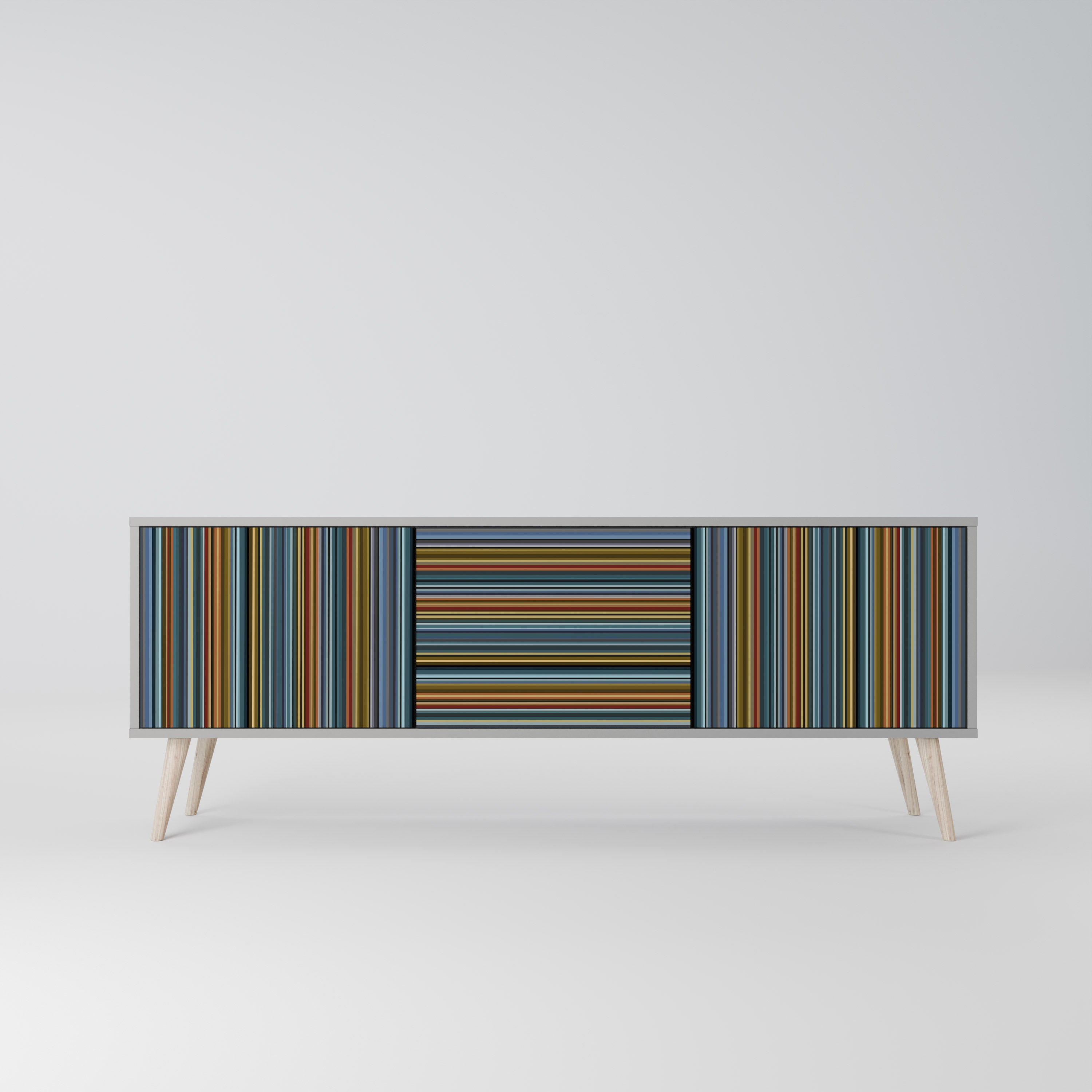 LINEOUT SPECTRUM Móvel de TV com 3 Portas em Acabamento Cinzento