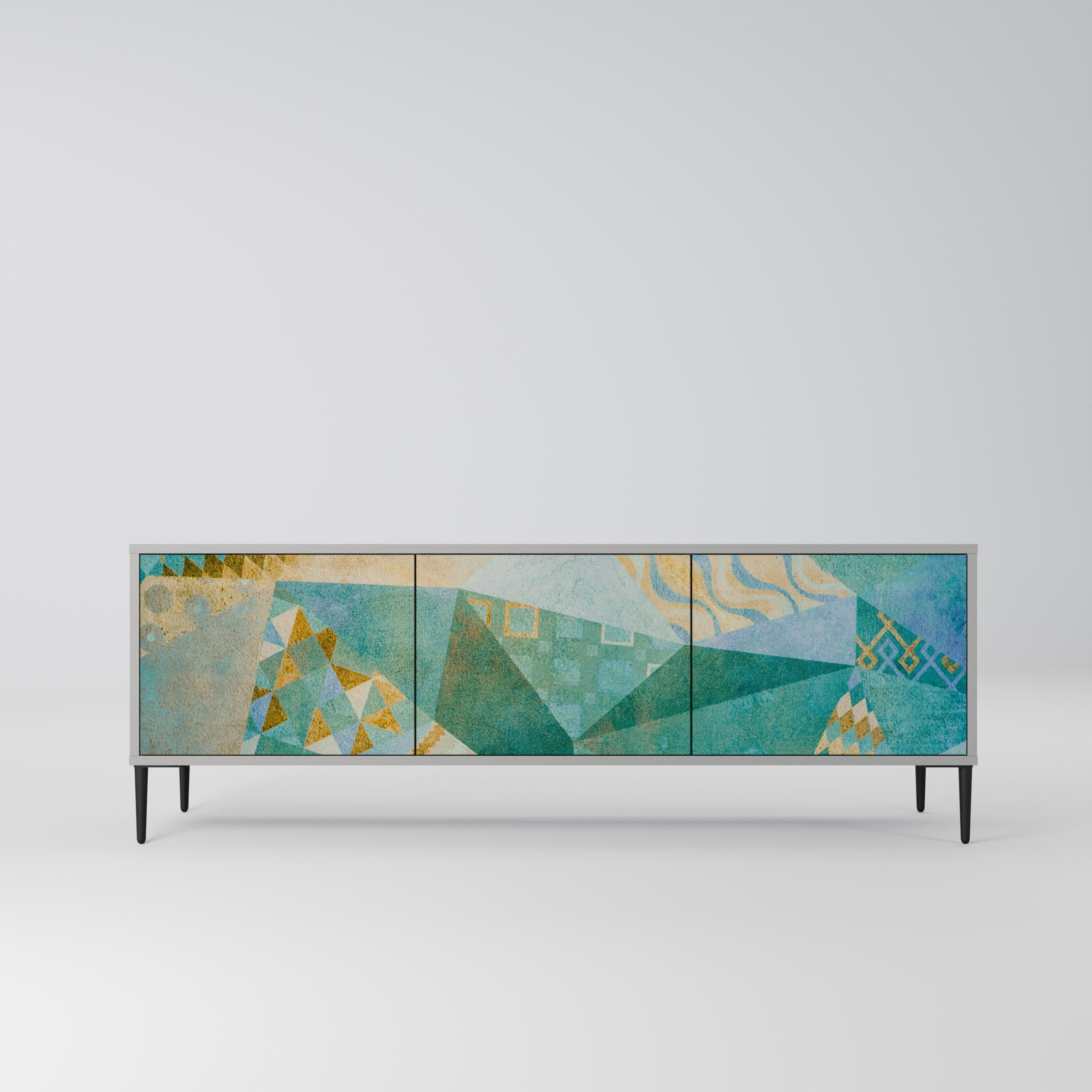 SPECTRUM SPLENDOR Móvel de TV com 3 Portas em Acabamento Cinzento