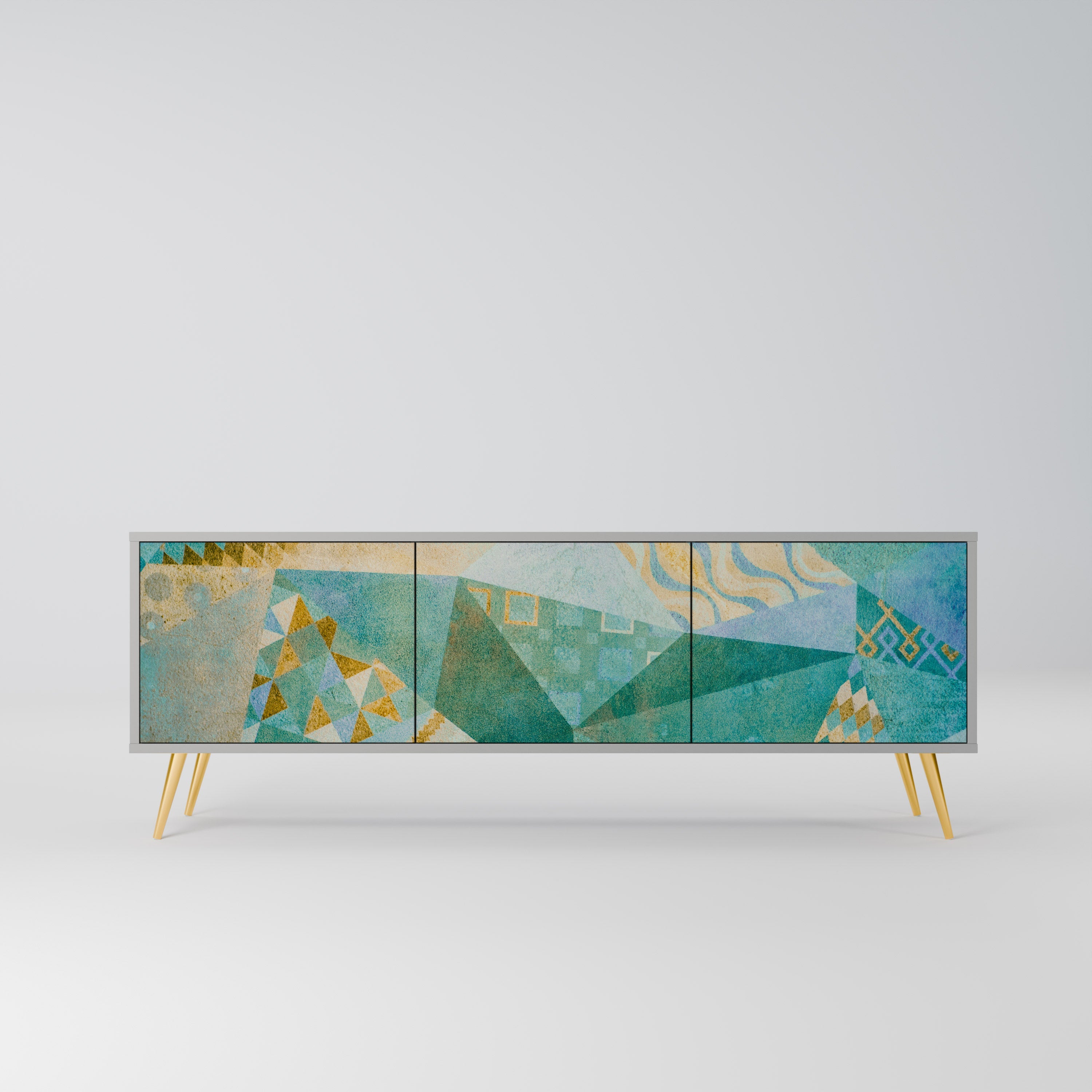 SPECTRUM SPLENDOR Móvel de TV com 3 Portas em Acabamento Cinzento