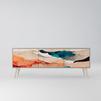 ABSTRACT LANDSCAPE Móvel de TV com 3 Portas em Acabamento Cinzento