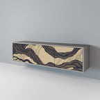 UNIFIED FRAGMENTS Móvel de TV com 3 Portas em Acabamento Cinzento