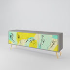 BODY LANGUAGE Móvel de TV com 3 Portas em Acabamento Cinzento