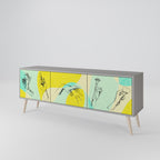 BODY LANGUAGE Móvel de TV com 3 Portas em Acabamento Cinzento