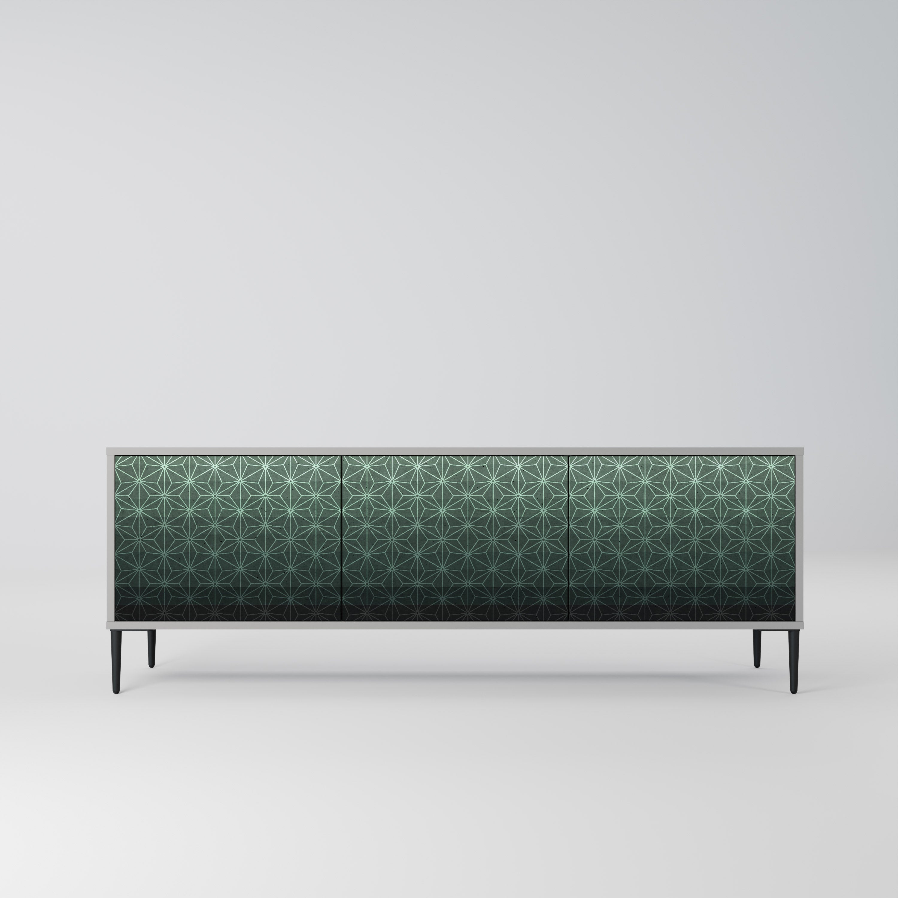 ORNAMENTAL GLIMMER Móvel de TV com 3 Portas em Acabamento Cinzento