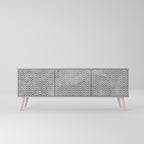 CONCRETE ZIG ZAG Móvel de TV com 3 Portas em Acabamento Cinzento