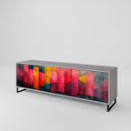 COLORFUL SOUNDS Móvel de TV com 3 Portas em Acabamento Cinzento