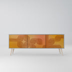 STRENGTHENING RELATION Móvel de TV com 3 Portas em Acabamento Cinzento