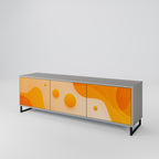 ORANGE ARRANGEMENT Móvel de TV com 3 Portas em Acabamento Cinzento