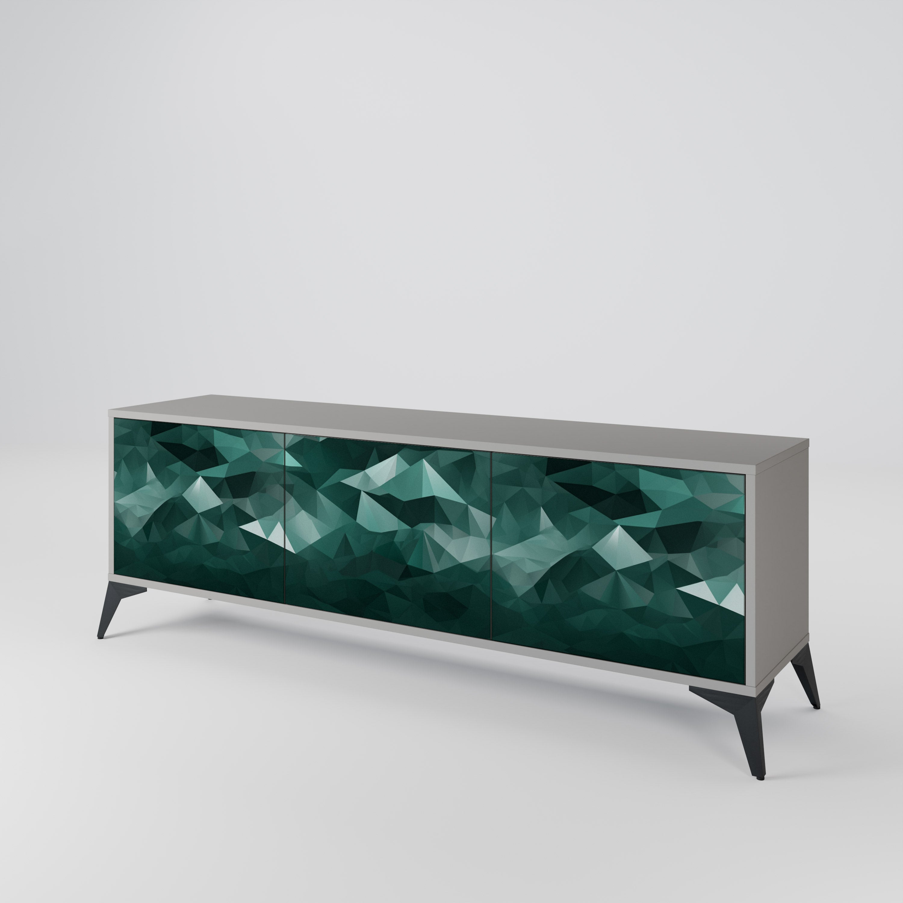 POLYGONAL FLOATING Móvel de TV de 3 Portas