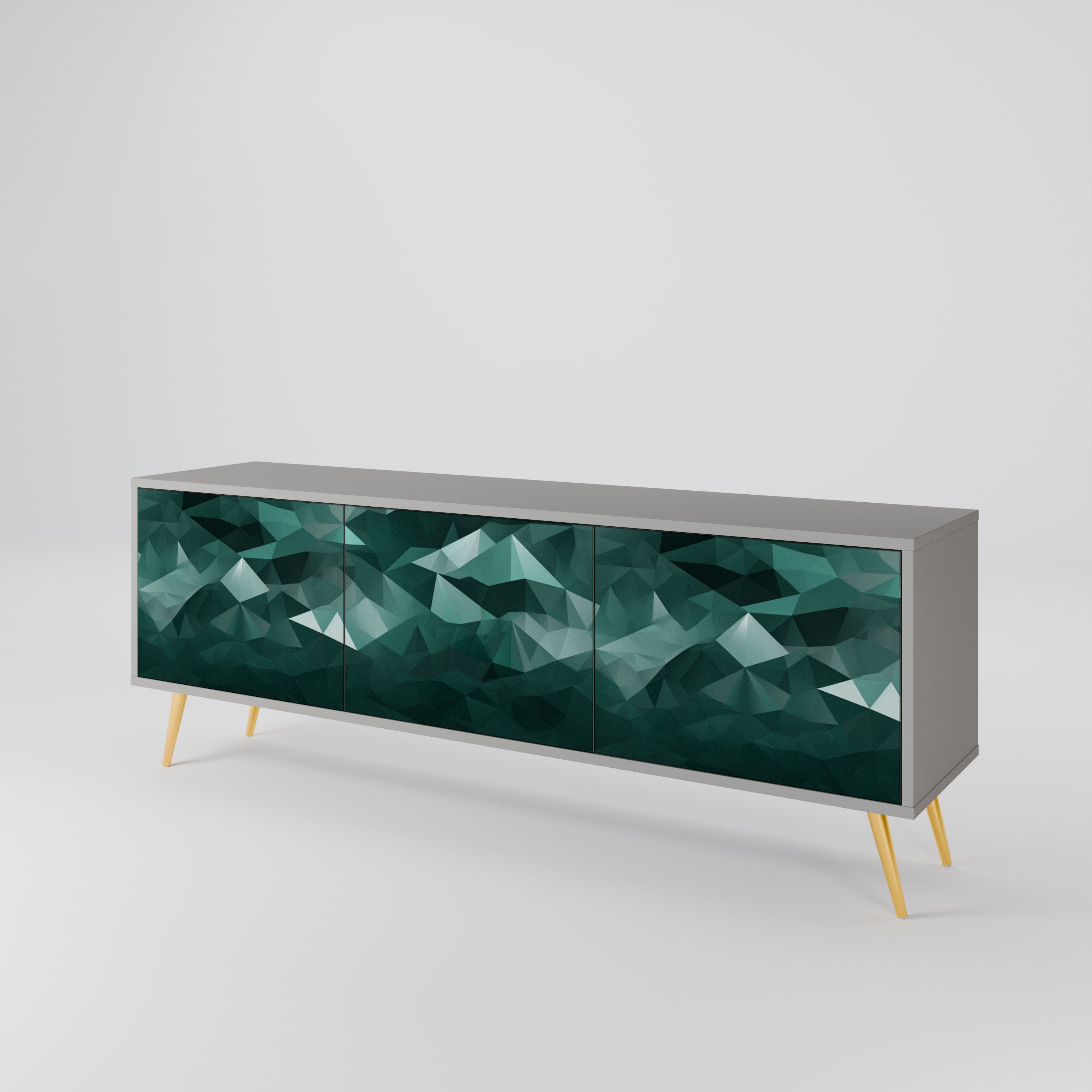 POLYGONAL FLOATING Móvel de TV de 3 Portas