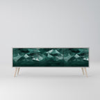 POLYGONAL FLOATING Móvel de TV com 3 Portas em Acabamento Cinzento