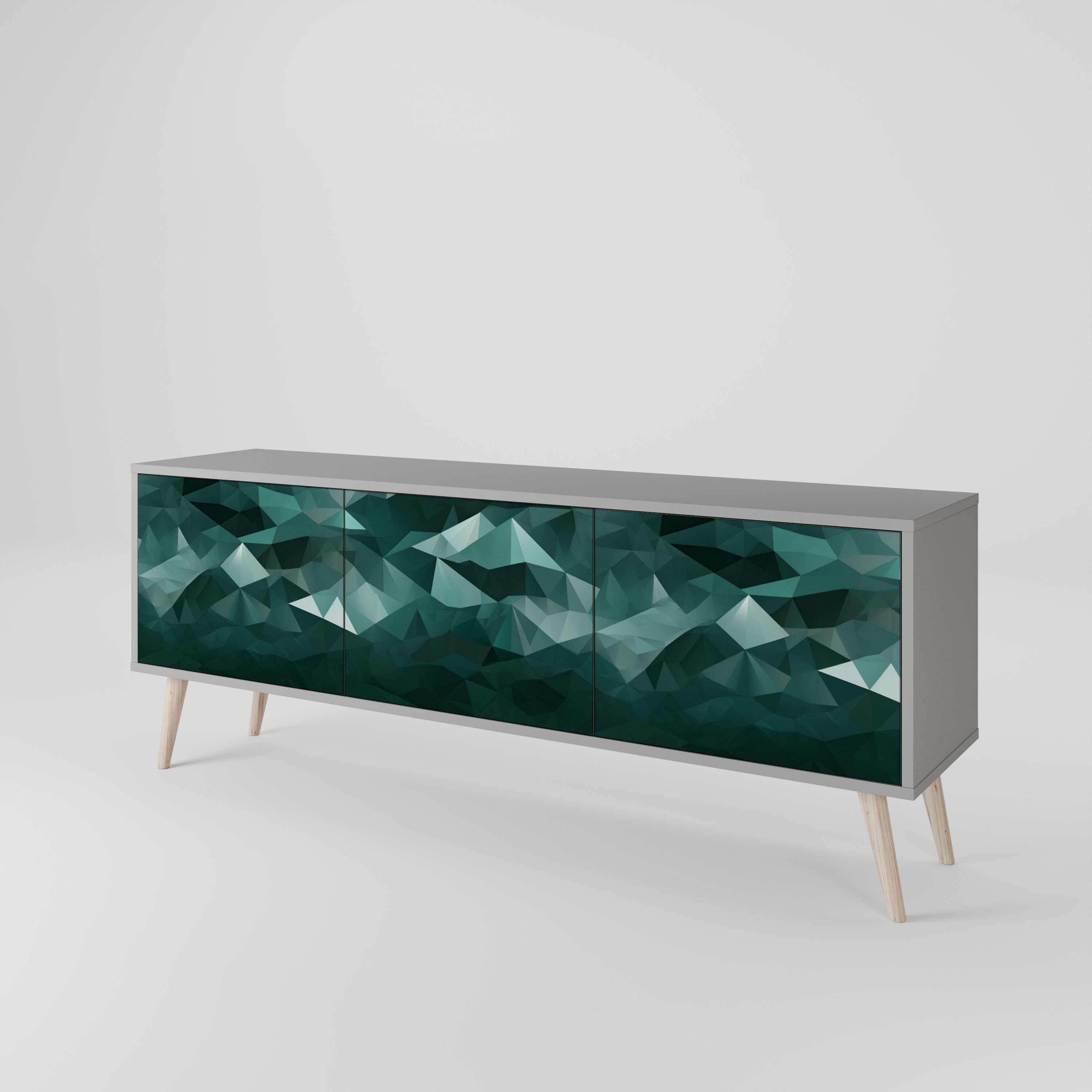 POLYGONAL FLOATING Móvel de TV de 3 Portas
