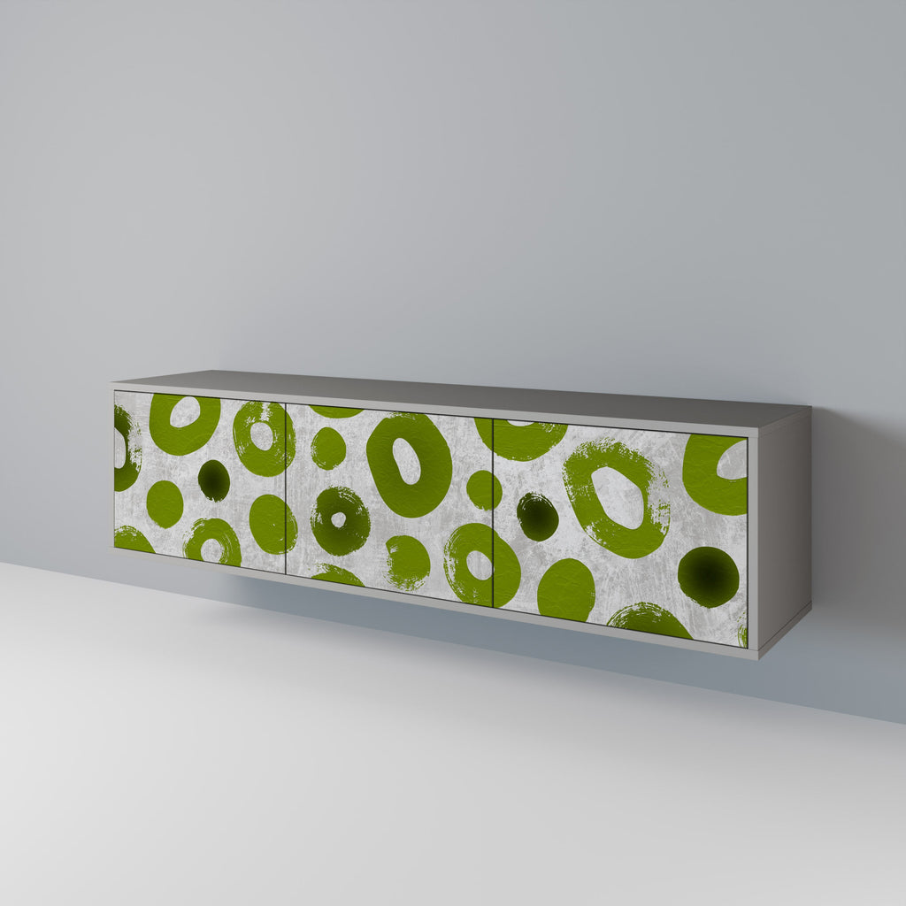 GREEN RHAPSODY Móvel de TV com 3 Portas em Acabamento Cinzento