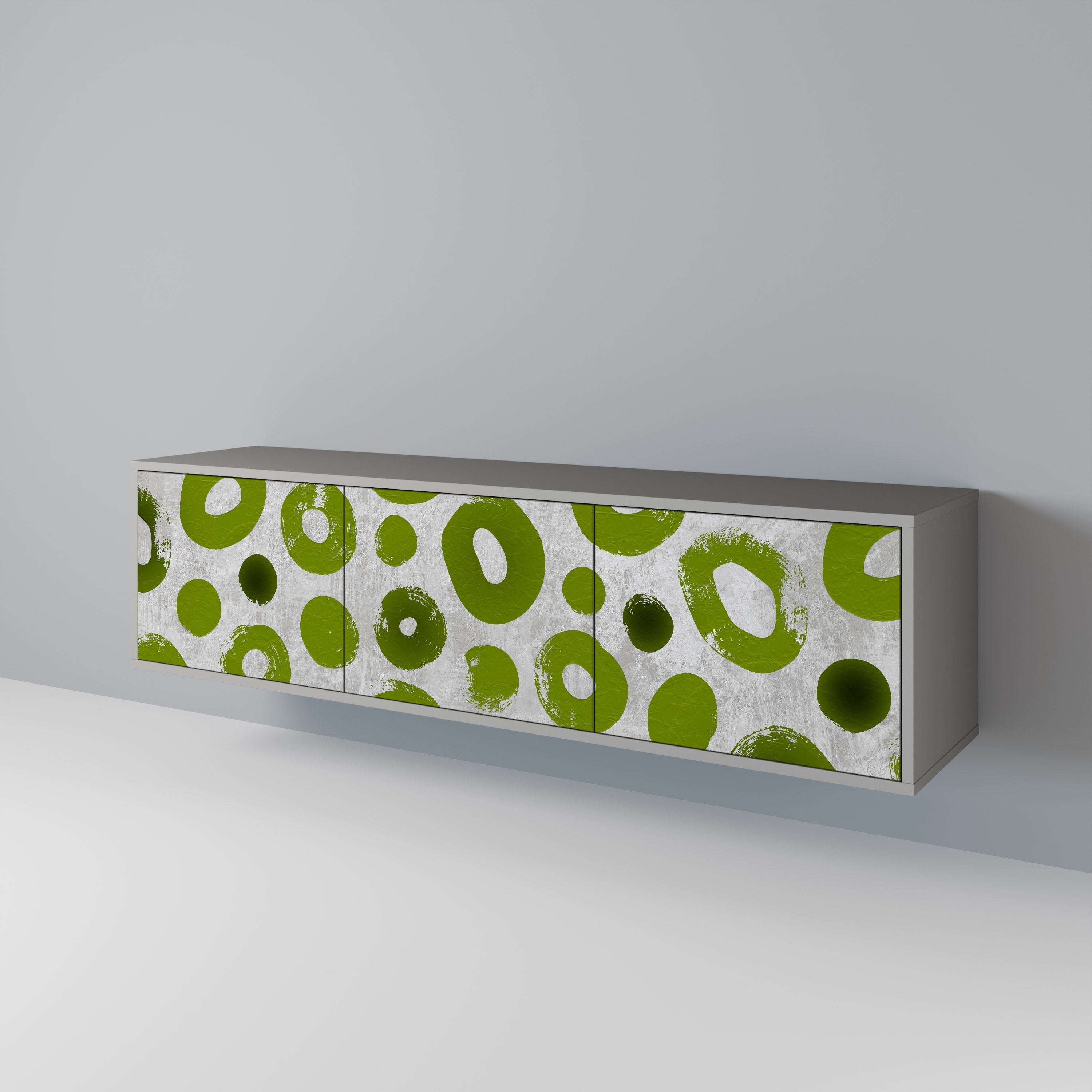 GREEN RHAPSODY Móvel de TV com 3 Portas em Acabamento Cinzento