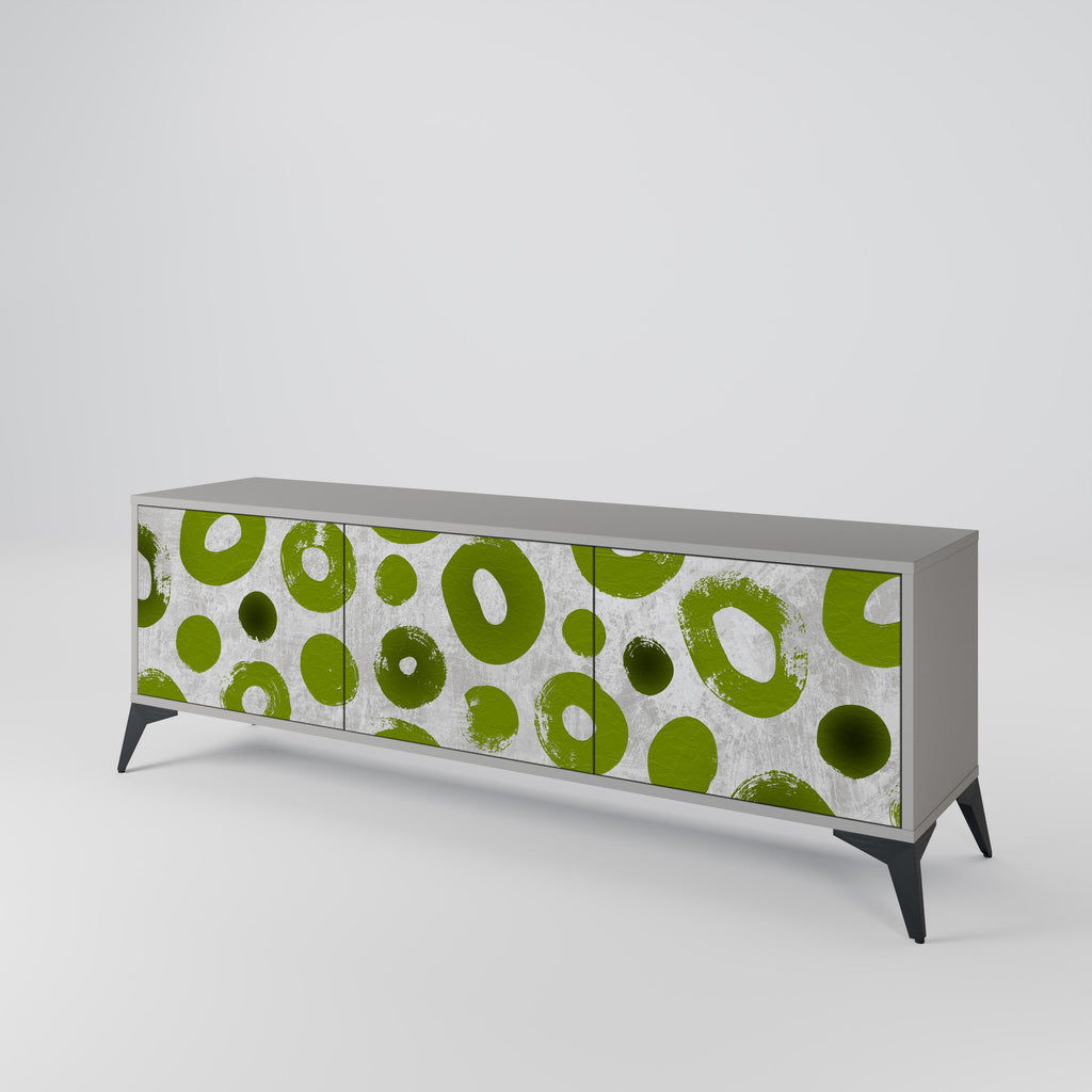 GREEN RHAPSODY Móvel de TV com 3 Portas em Acabamento Cinzento