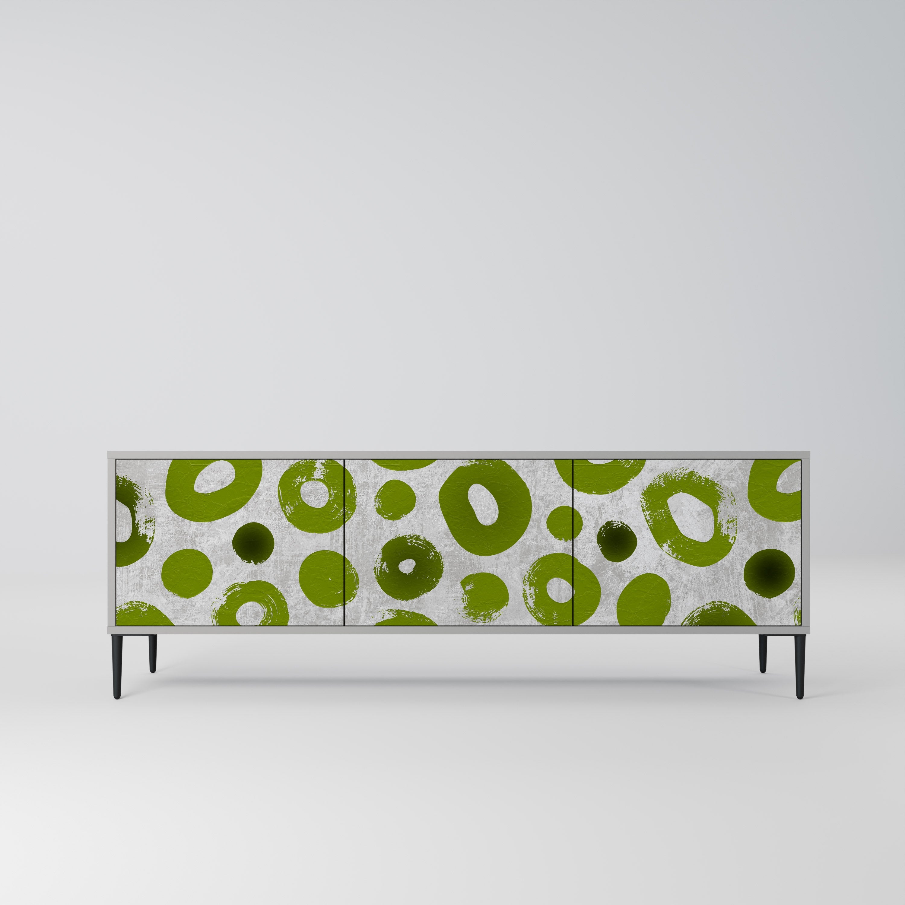 GREEN RHAPSODY Móvel de TV com 3 Portas em Acabamento Cinzento