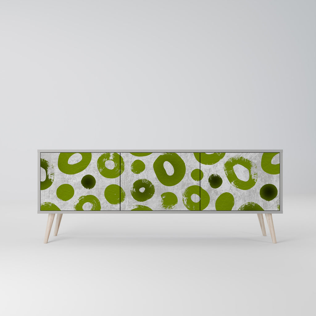 GREEN RHAPSODY Móvel de TV com 3 Portas em Acabamento Cinzento