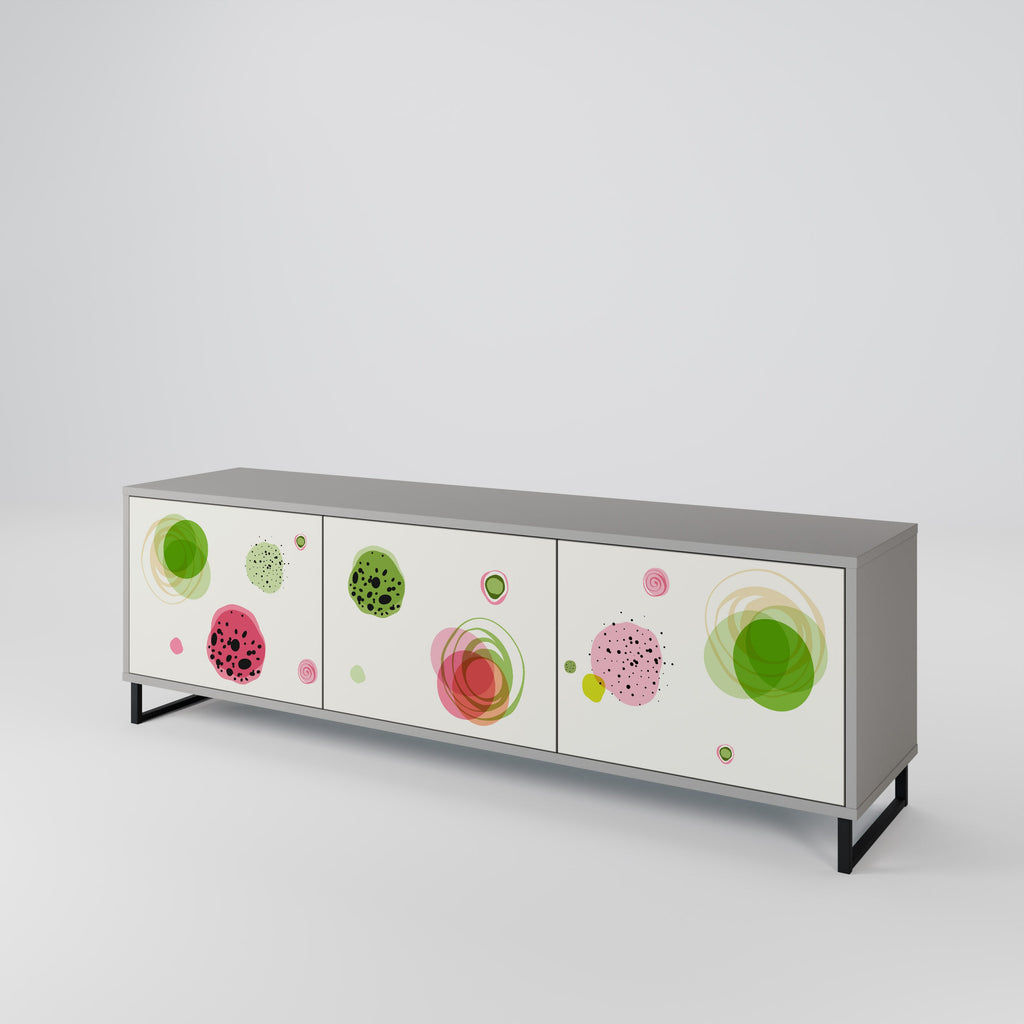 COLORFUL COSMOS Móvel de TV com 3 Portas em Acabamento Cinzento