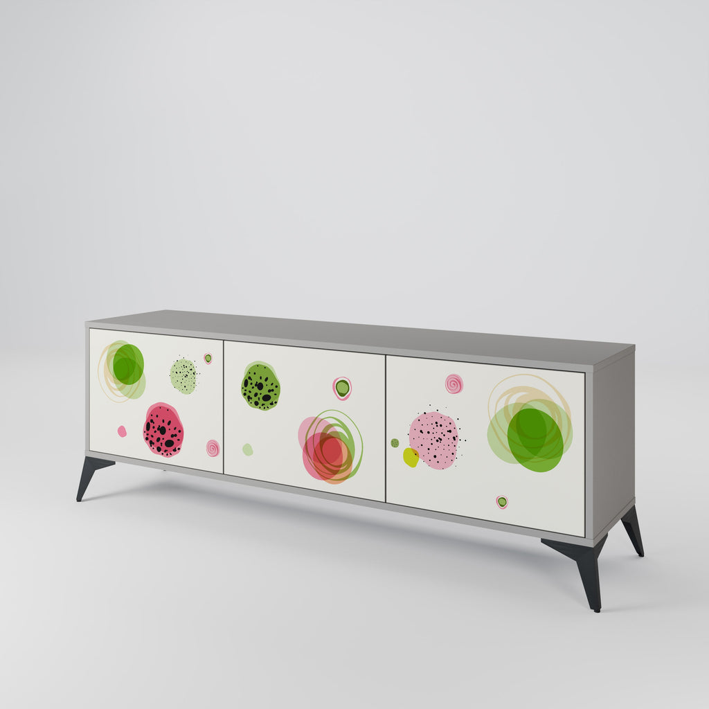 COLORFUL COSMOS Móvel de TV com 3 Portas em Acabamento Cinzento