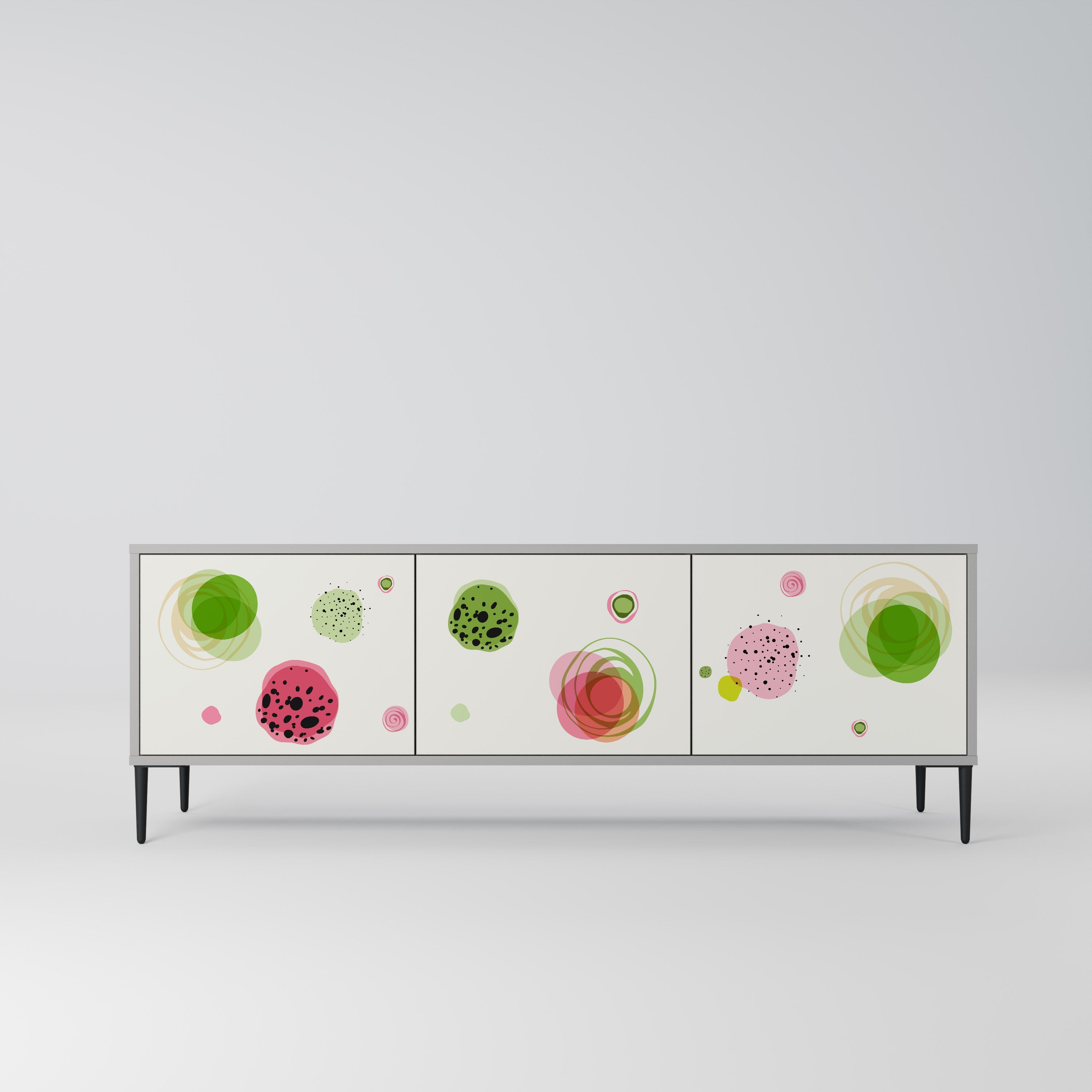 COLORFUL COSMOS Móvel de TV com 3 Portas em Acabamento Cinzento