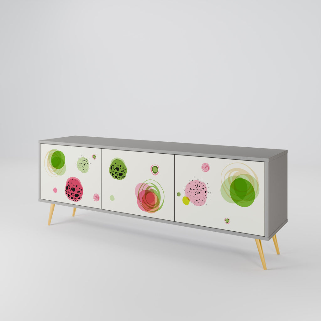 COLORFUL COSMOS Móvel de TV com 3 Portas em Acabamento Cinzento