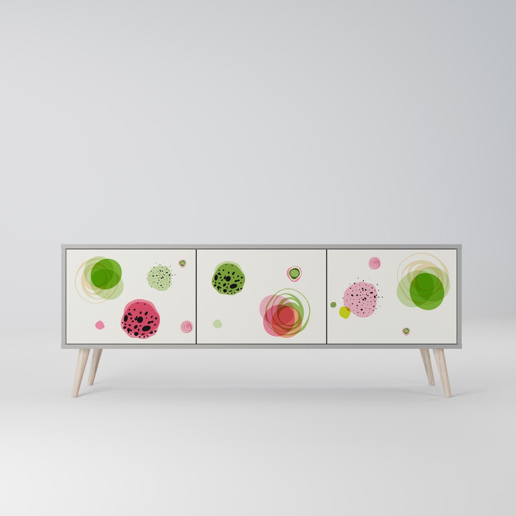 COLORFUL COSMOS Móvel de TV com 3 Portas em Acabamento Cinzento