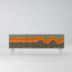 SIMPLE SOLUTIONS Móvel de TV com 3 Portas em Acabamento Cinzento