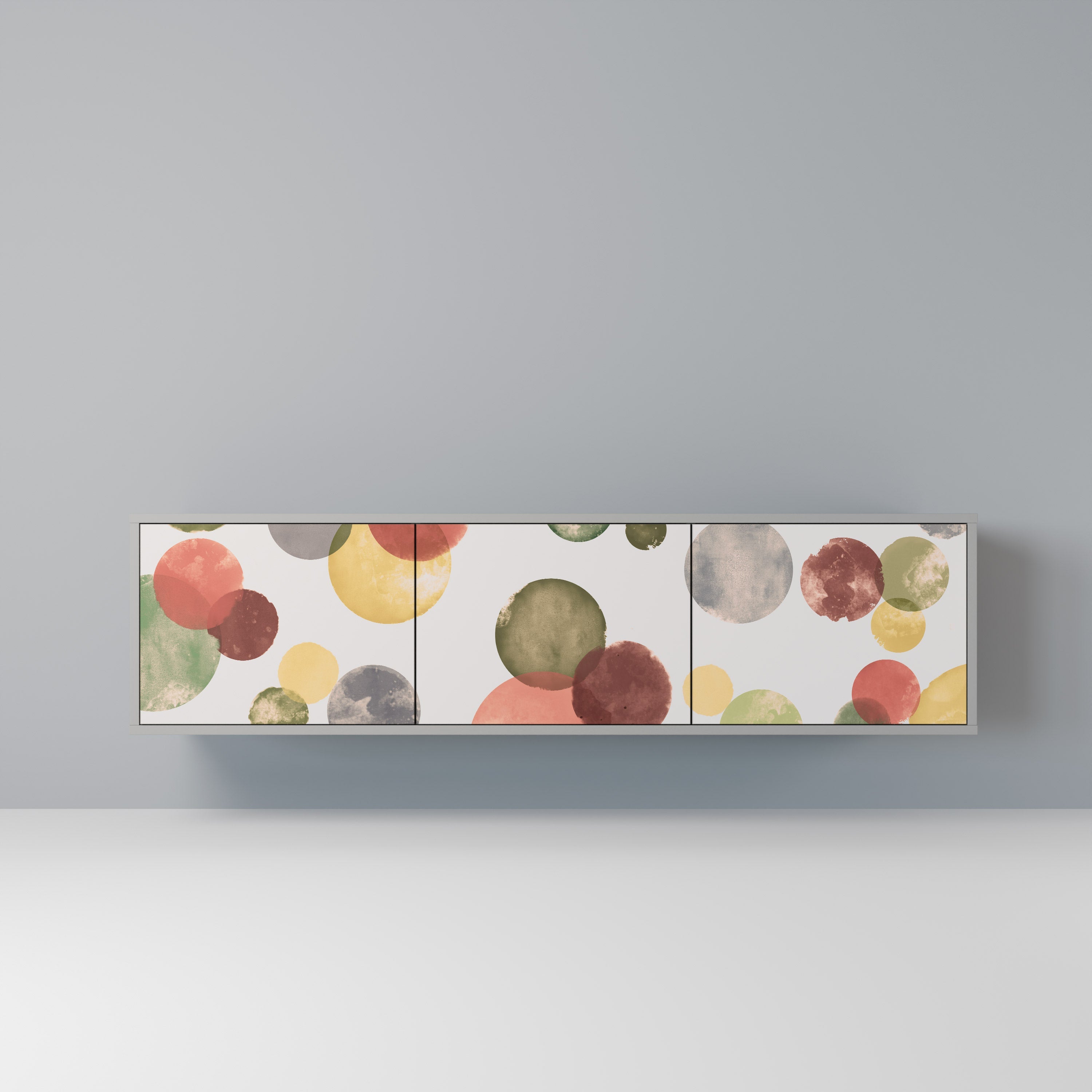 FLEETING HAPPINESS Móvel de TV com 3 Portas em Acabamento Cinzento