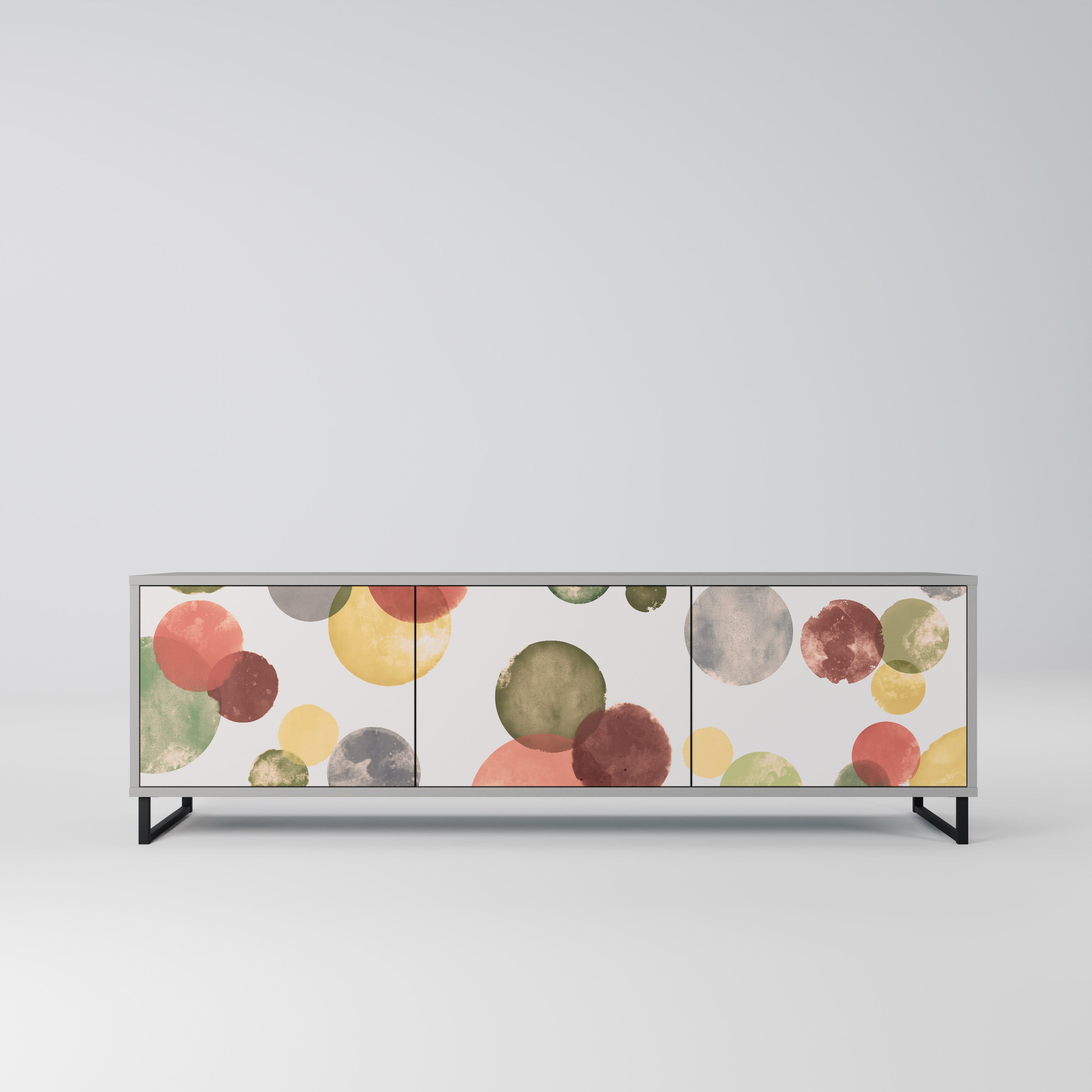 FLEETING HAPPINESS Móvel de TV com 3 Portas em Acabamento Cinzento