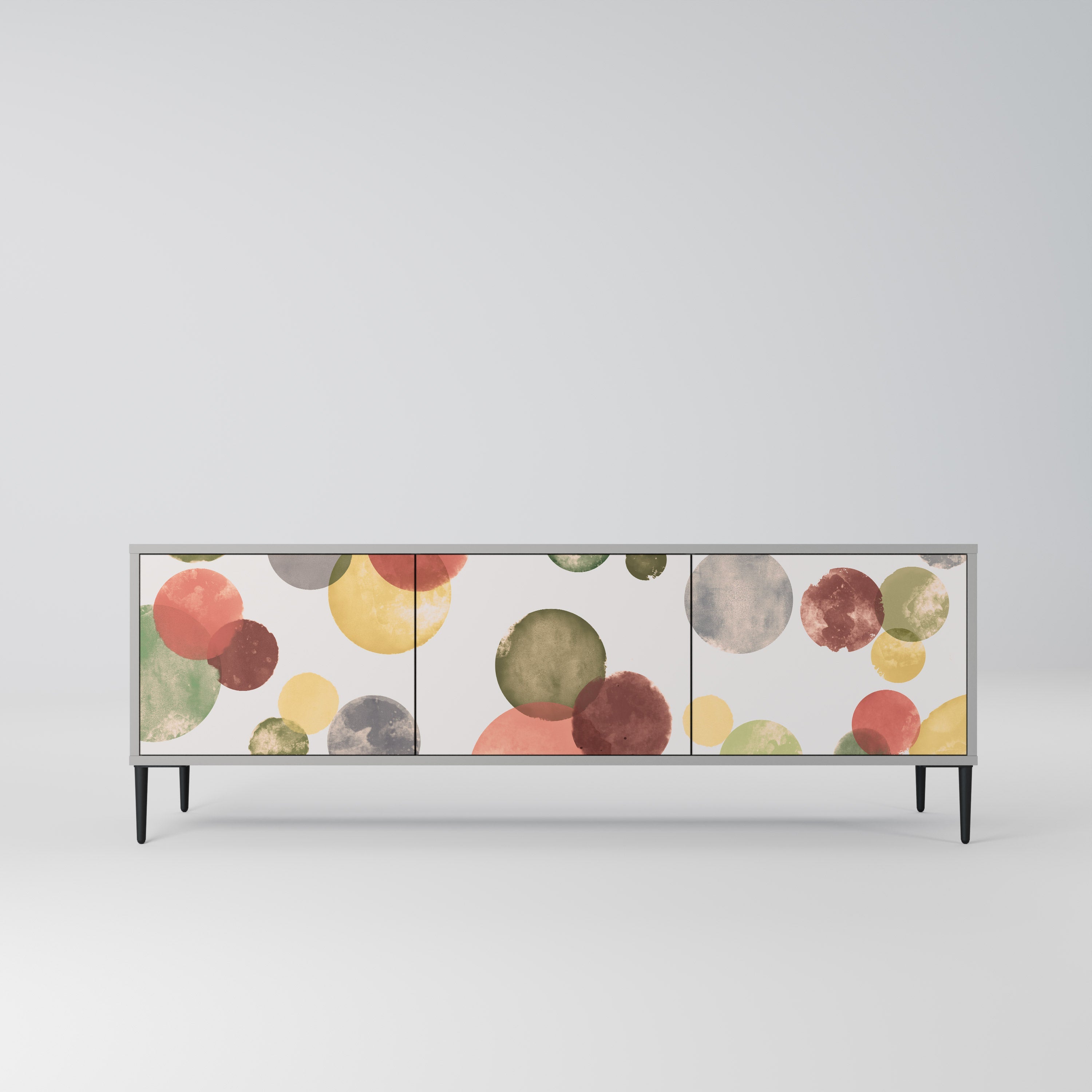 FLEETING HAPPINESS Móvel de TV com 3 Portas em Acabamento Cinzento