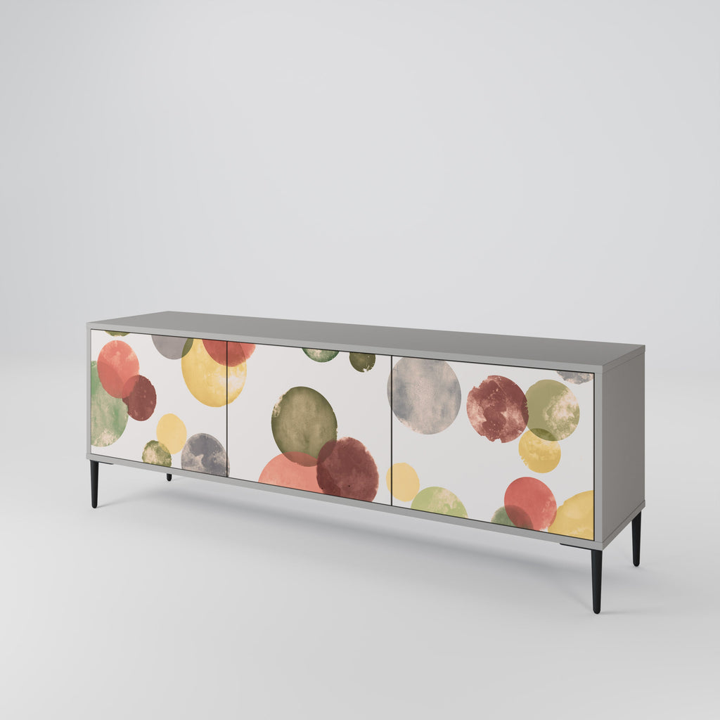 FLEETING HAPPINESS Móvel de TV com 3 Portas em Acabamento Cinzento