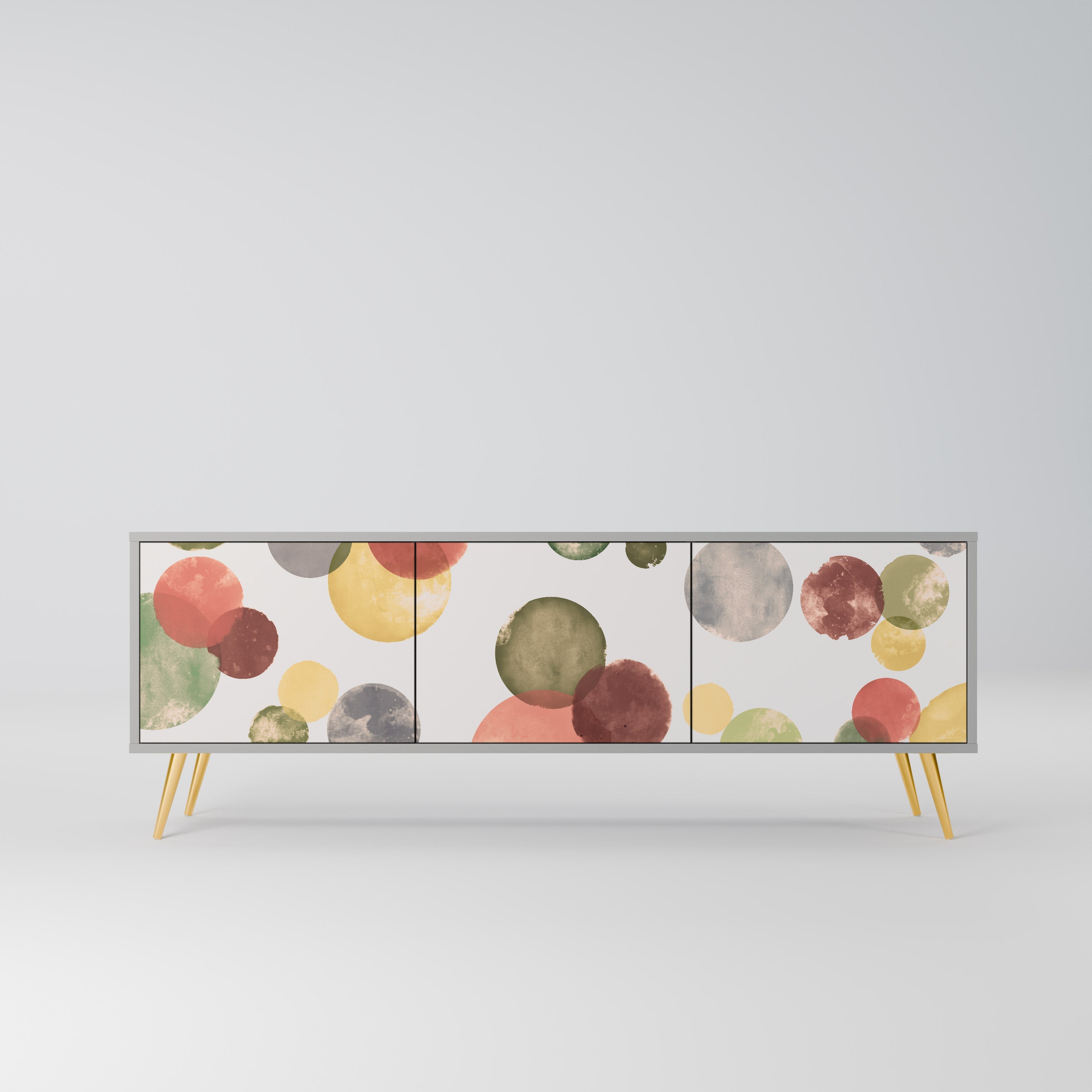 FLEETING HAPPINESS Móvel de TV com 3 Portas em Acabamento Cinzento