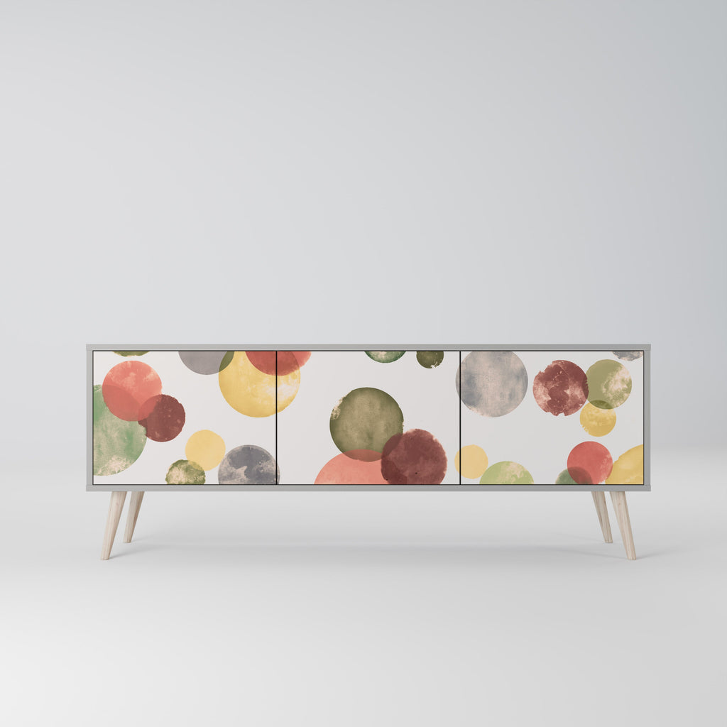 FLEETING HAPPINESS Móvel de TV com 3 Portas em Acabamento Cinzento