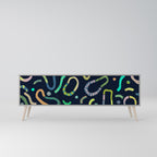 CONTRAST DANCE Móvel de TV com 3 Portas em Acabamento Cinzento